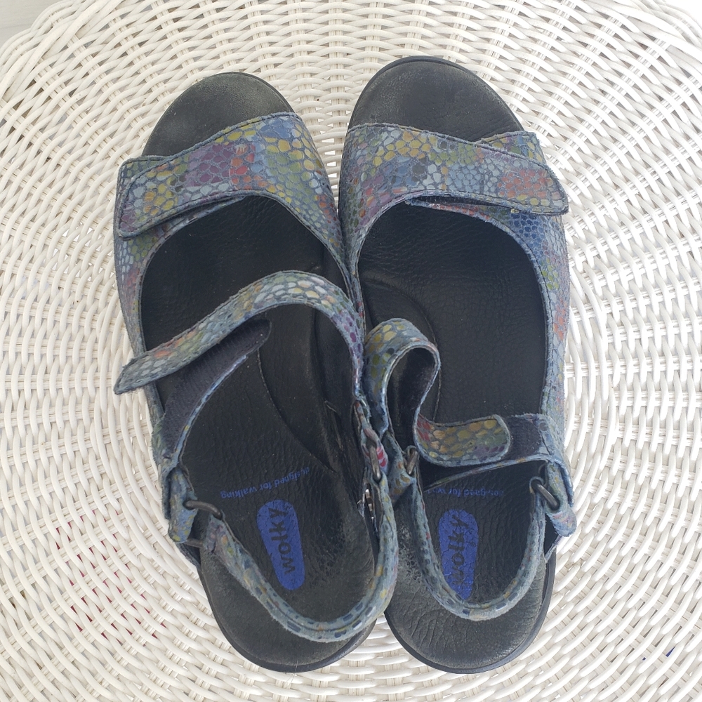 Wolky shoes, women's leather sandals